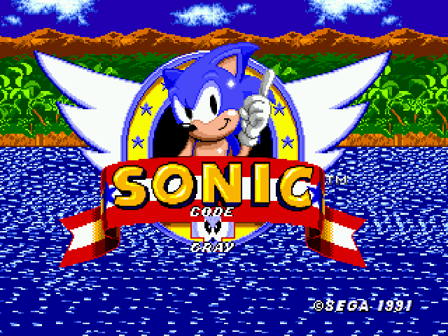 Sonic 1 - Code Gray Title Screen